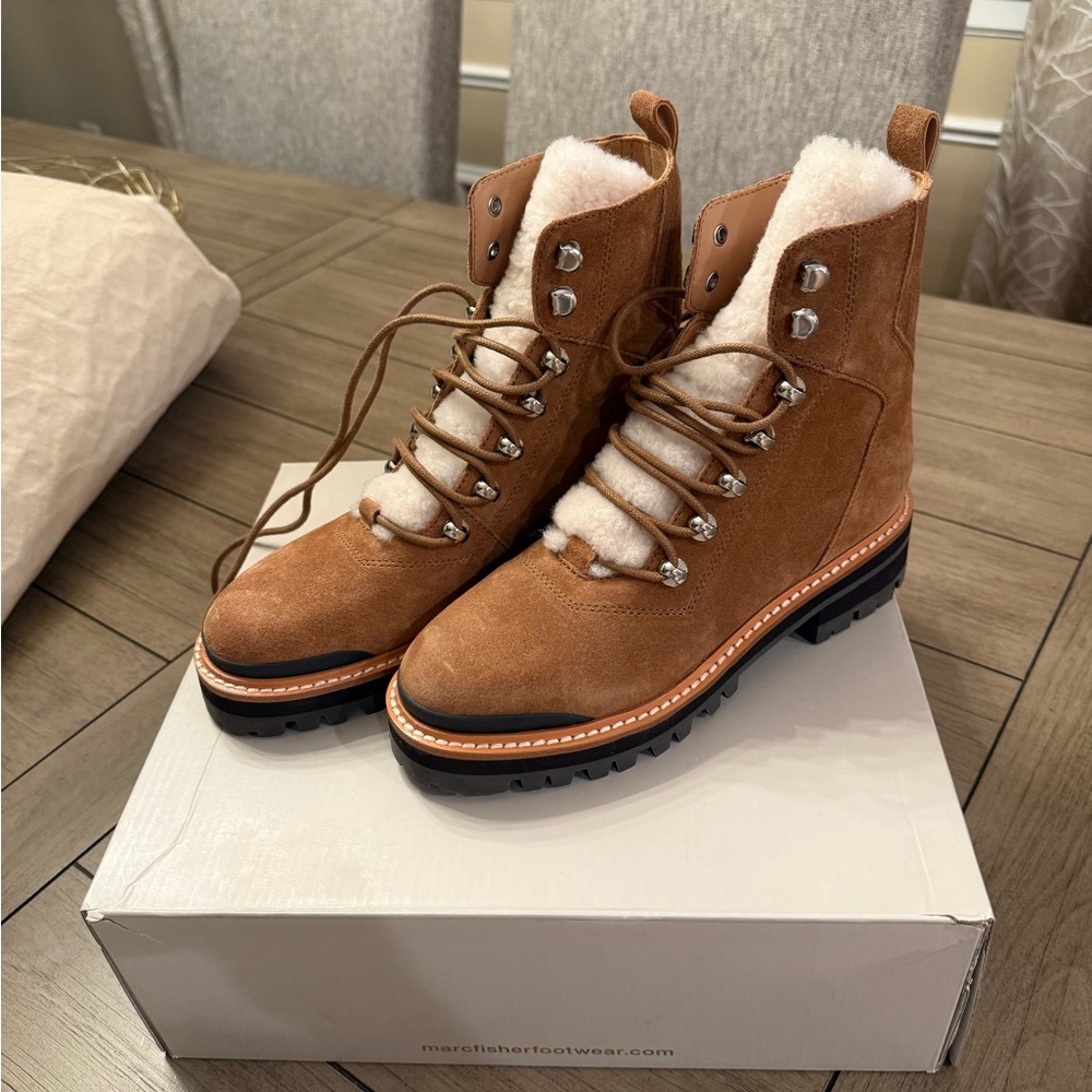 Marc Fisher Dark Brown Suede Boots